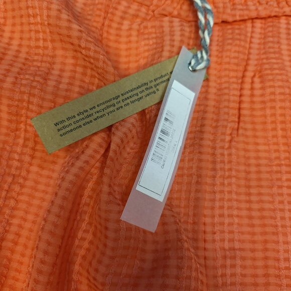 Sunkist Gingham Embroidered  Sleeveless Dress With Ruffle Straps Anthropologie - Picture 7 of 16